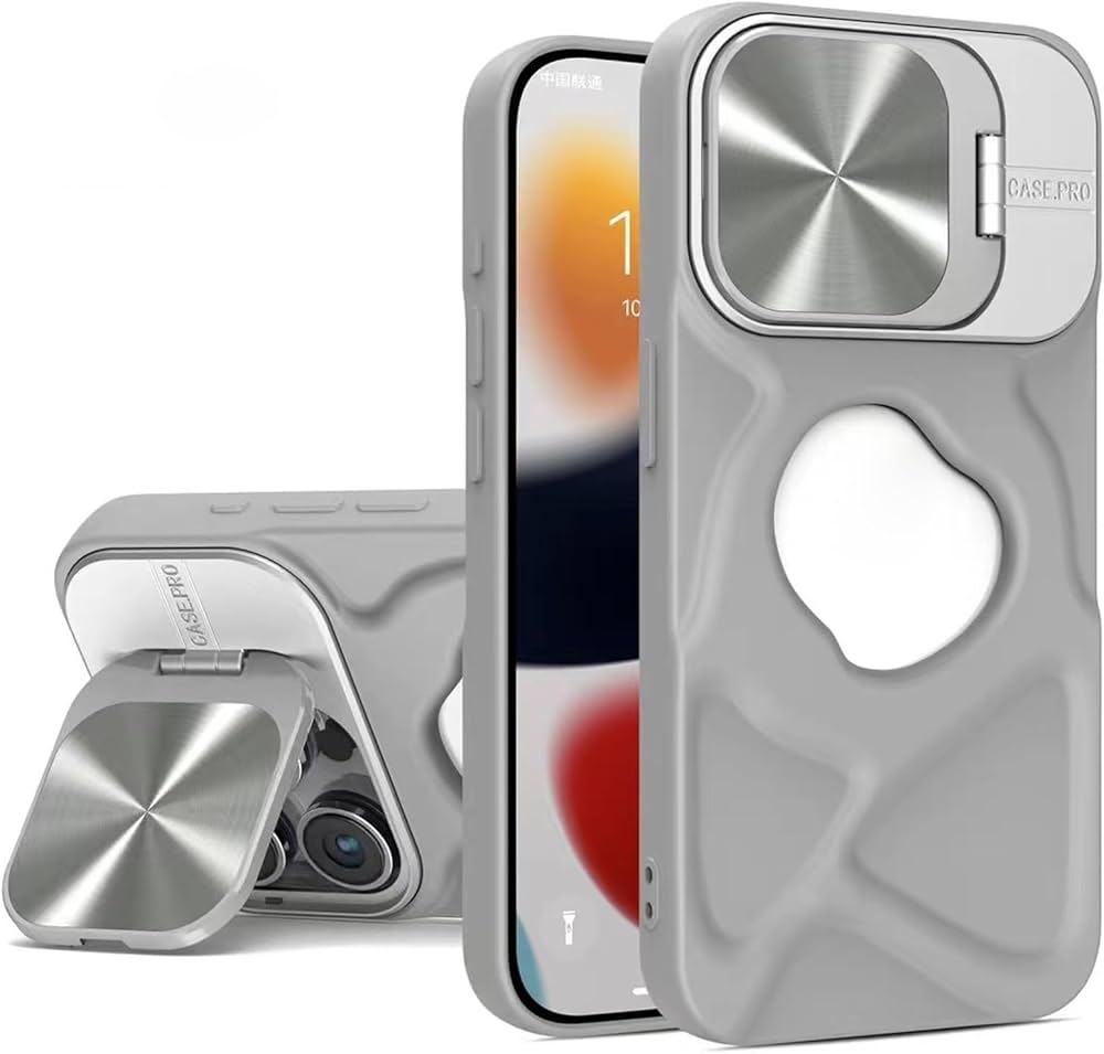 metal Silicon cover with stand cover iphone